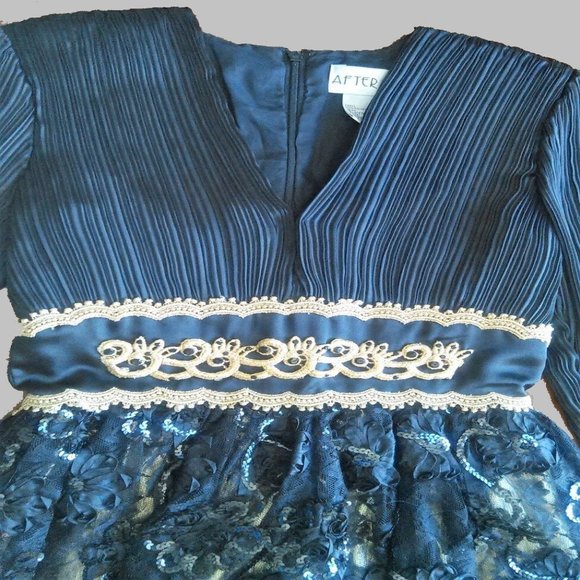 After Five Black Glamorous Sequin & tulle Party Cocktail Dress - Picture 3 of 11